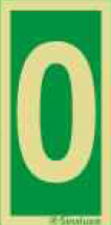 SIN23640 - Pictogramme de Sécurité Photo-luminescent 'Numéro d'étage' 75 x 150 mm SINALUX Floor Photoluminescent Safety Sign 23640