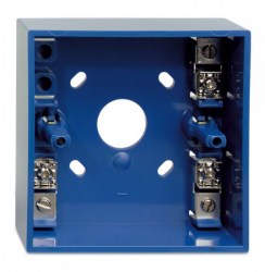SB - Socle de montage bleu pour bouton poussoir type MCP4A KAC Blue back box KAC SB