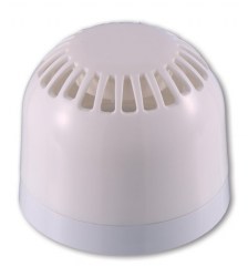 AS363W Sirène incendie blanche, 32 tonalités, base de fixation fine - Fire sounder, multi tone, shallow base, white