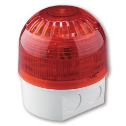 AS367W Sirène/Flash, 32 tonalités, socle blanc avec accès - Sounder-Beacon, 32 Tones, white deep base - UTC Fire & Security