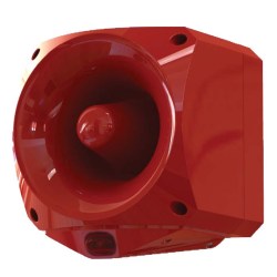 ASW377 Sirène/flash d'incendie, multi-tonalités, haute intensité sonore, IP66 - Fire sounder-beacon, multi tone, high output, IP66