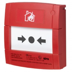 Bouton Poussoir Incendie intérieur Rouge Intrinsèque avec élément Flexible et Résistance 470R MCP1A-R470FF-01IS Morley-IAS IS MCP with Flexible element 470R MCP1AR470FF01IS