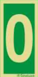 SIN23640 - Pictogramme de S&eacute;curit&eacute; Photo-luminescent 'Num&eacute;ro d'&eacute;tage' 75 x 150 mm SINALUX Floor Photoluminescent Safety Sign 23640
